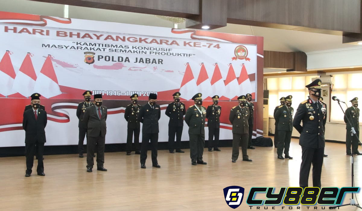 Polda Jabar Peringati Hari Bhayangkara Ke-74 Tahun 2020 Secara Virtual